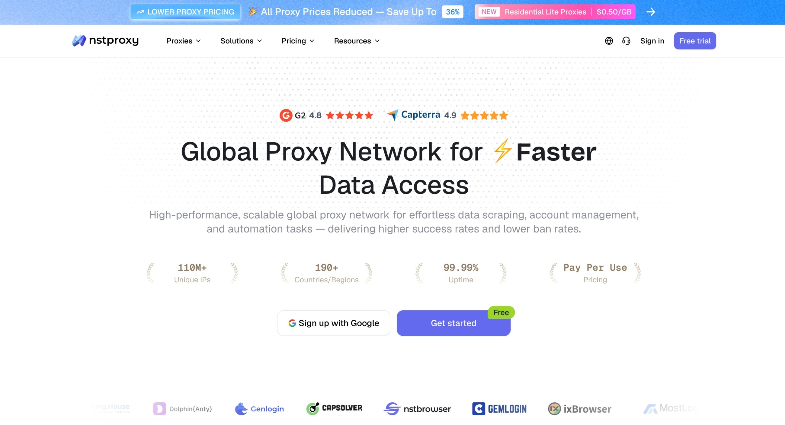 Nstproxy 官网迭代